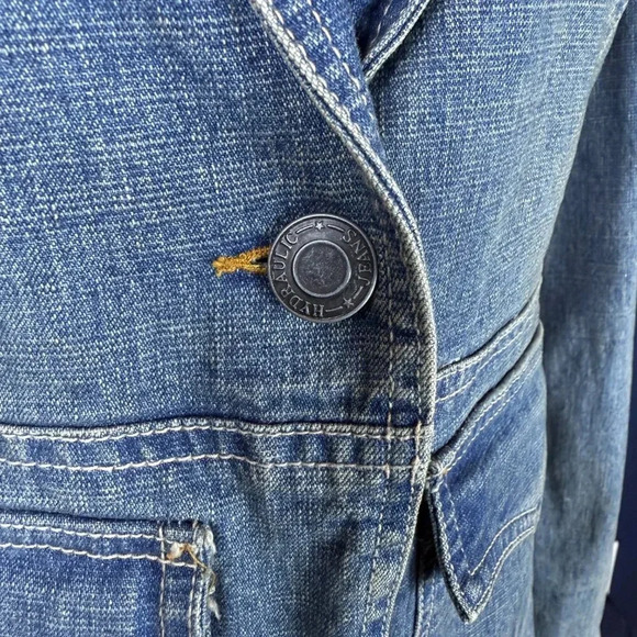 Hydraulic Fitted Denim Blazer Style Jacket, Size Small - Picture 9 of 9